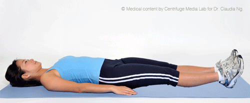 lower back knee hug excersise